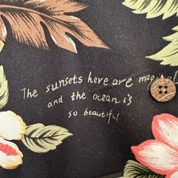 Vintage White Stag Hawaiian Button-Up Camp Shirt Women Size 16W Woven Tropical - Picture 5 of 9